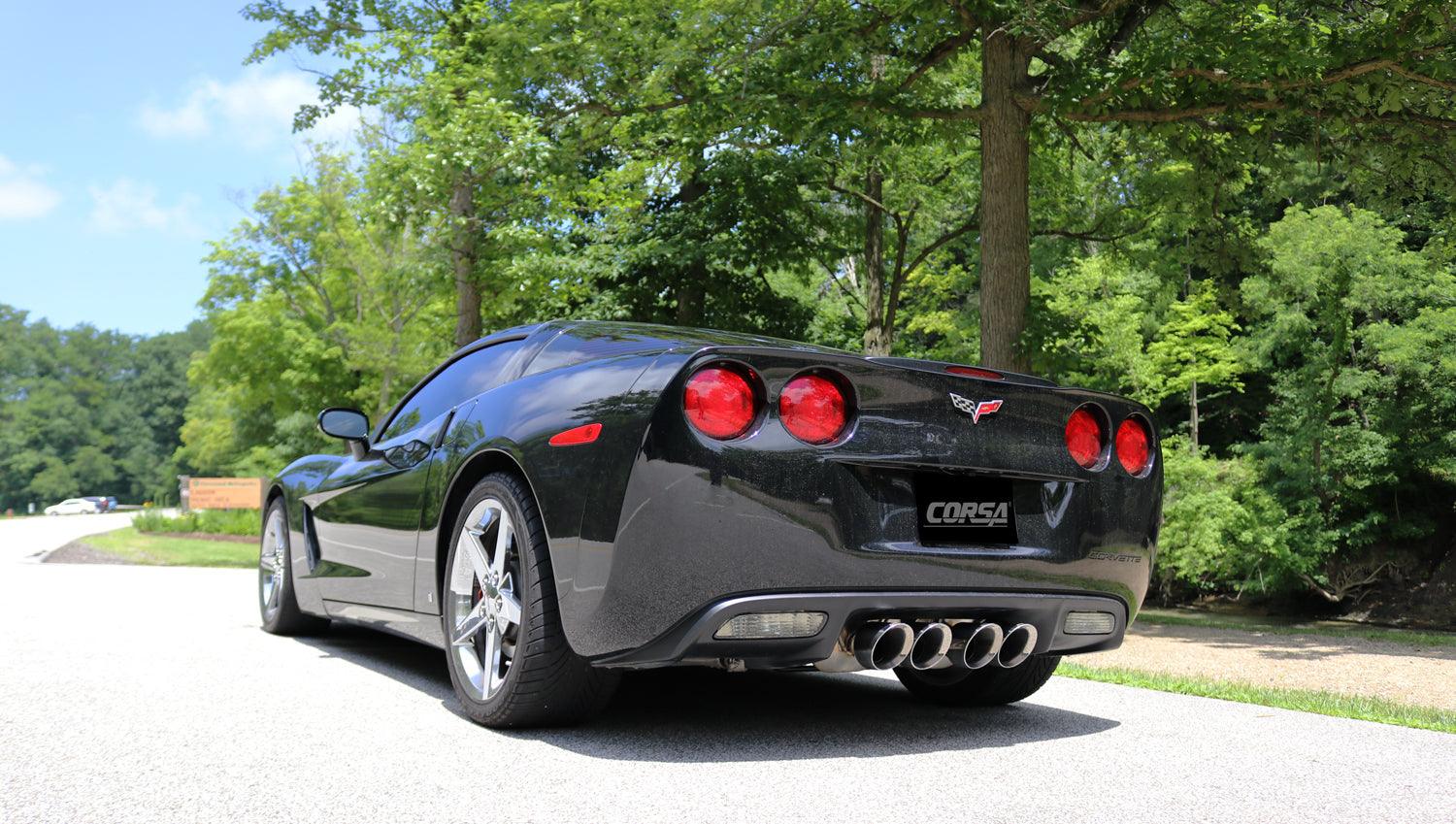 CORSA Performance - 05-08 Chevrolet Corvette (C6) 6.0L/6.2L Black Xtreme Axle-Back Exhaust w/4.5in Tips on BOLTMotorsports