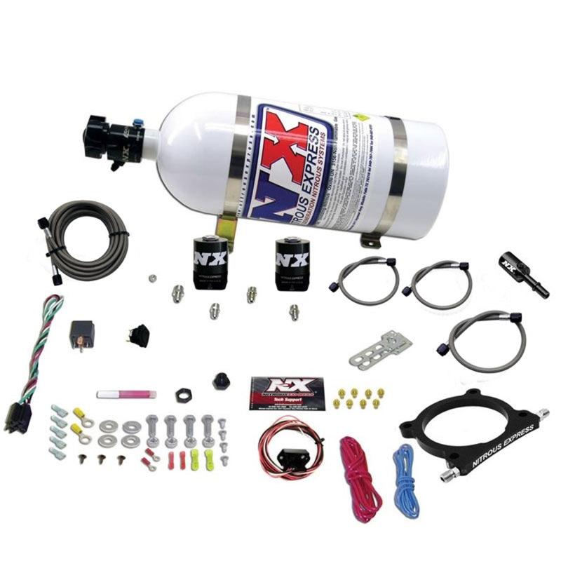 Nitrous Express Nitrous Express 11-15 Ford Mustang GT 5.0L High Output Nitrous Plate Kit (50-250HP) w/10lb Bottle - BoltMotorsports