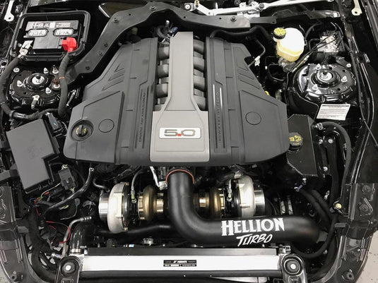 Hellion Turbo Hellion Turbo - 2018-2022 Mustang GT & 2019 Bullitt Eliminator Top Mount Twin Turbo System - BoltMotorsports