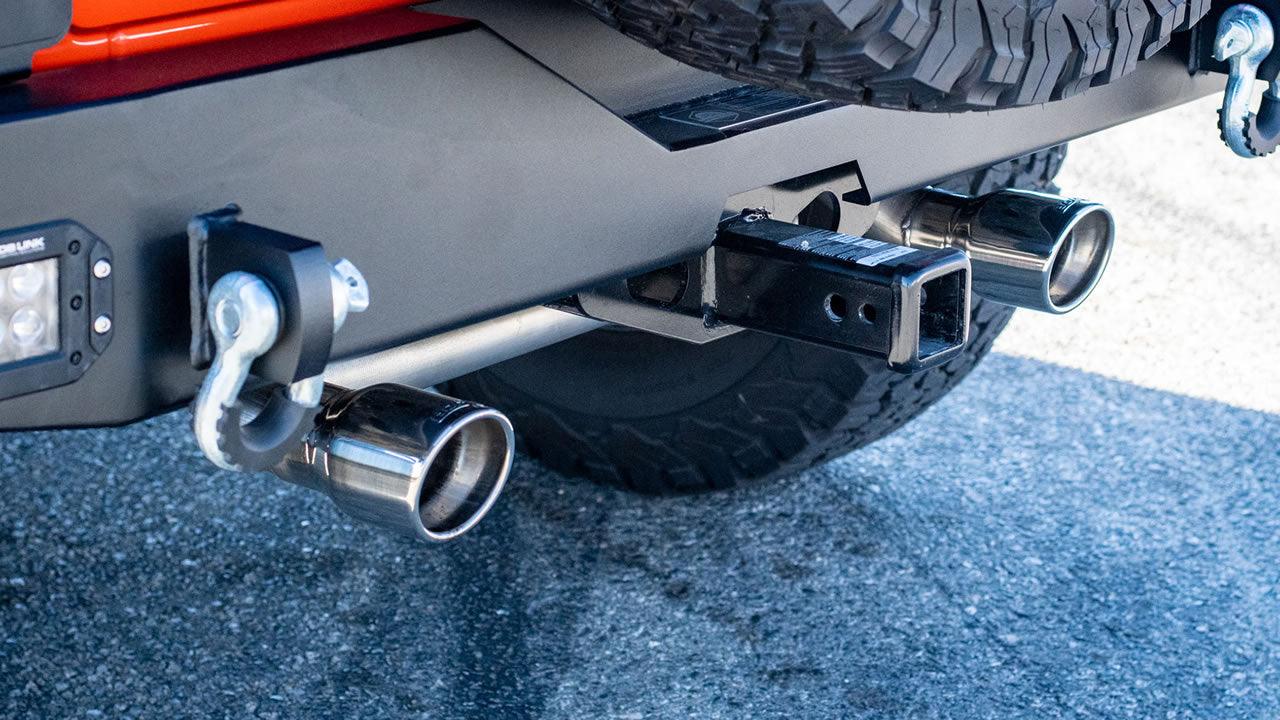 Borla - 18-23 Jeep Wrangler JL/JLU 2.0L 4Cyl 2DR/4DR Axle Back Exhaust ATAK w/ 3.5in Tips on BOLTMotorsports