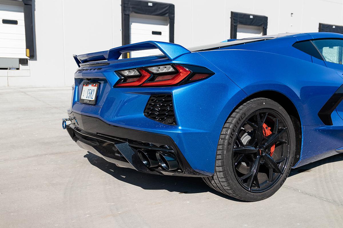 CORSA Performance - 2020 Corvette C8 3in Xtreme Cat-Back Exhaust 4.5in Blk Quad Tips - Integrates stock AFM Valve on BOLTMotorsports