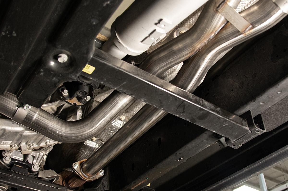 CORSA Performance - 21-22 Dodge Ram TRX Crew Cab Baja Catback Exhaust Dual Rear Gunmetal Tip on BOLTMotorsports