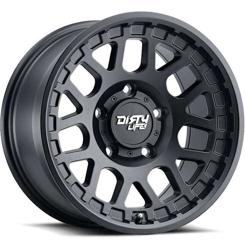 Dirty Life 9306 Mesa 17x9 / 5x127 BP / -12mm Offset / 78.1mm Hub Matte Black Wheel on BOLT Motorsports