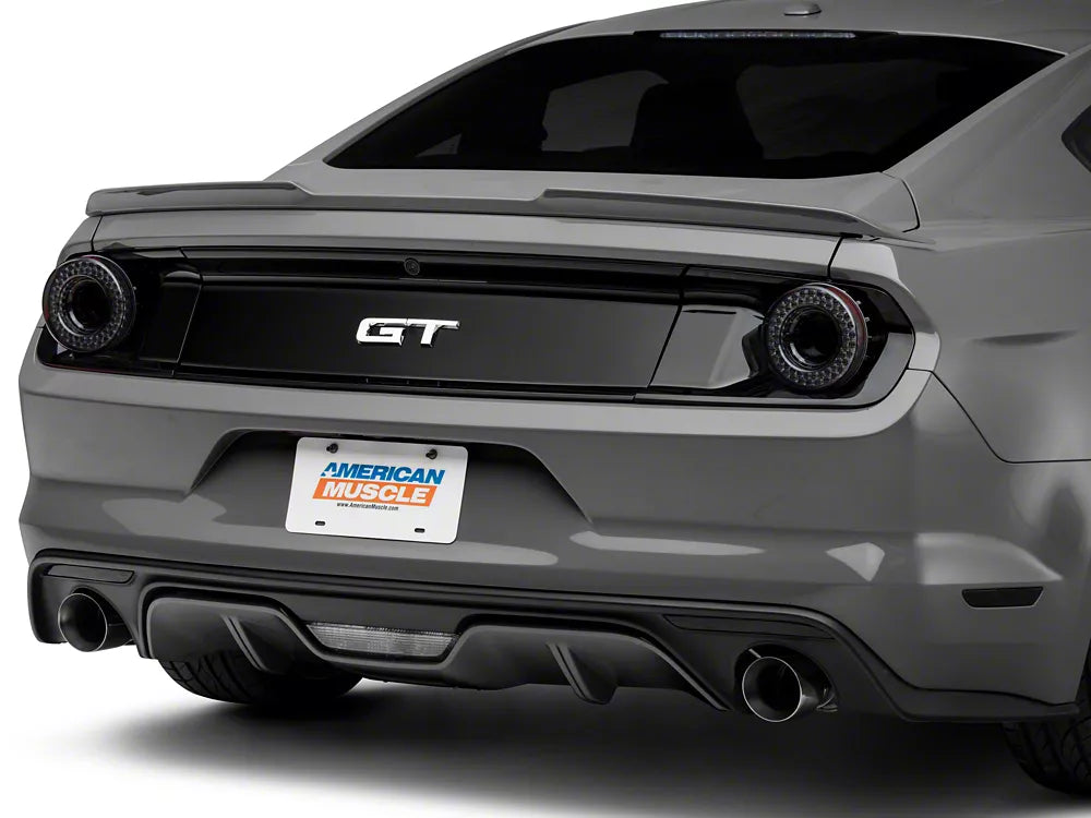 Raxiom 15-22 Ford Mustang Halo LED Tail Lights - Gloss Black Housing (Smoked Lens) installed on BOLT Motorsports
