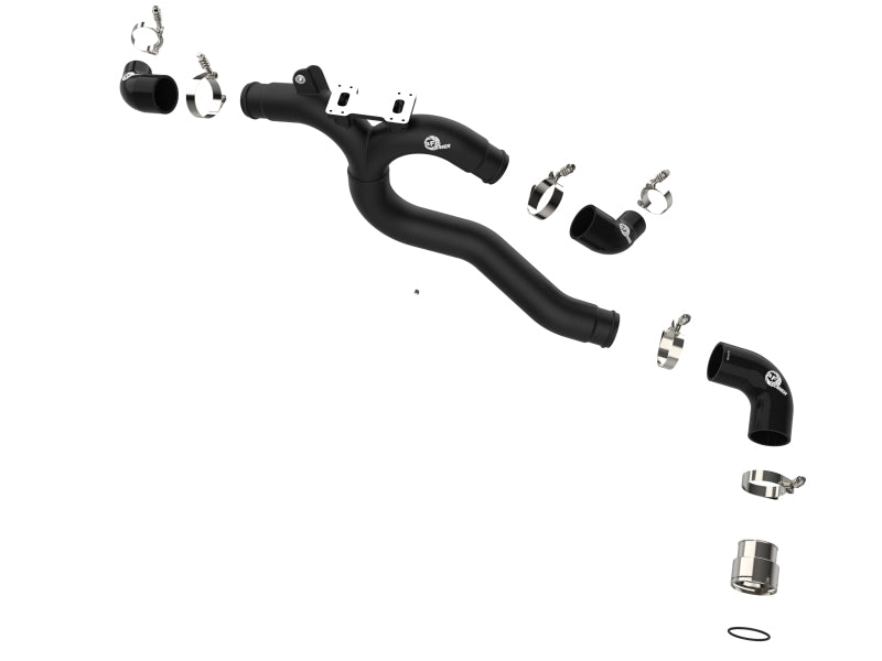aFe - Kia Stinger 18-22 V6-3.3L (tt) BladeRunner Hot Charge Pipe- Black on BOLTMotorsports