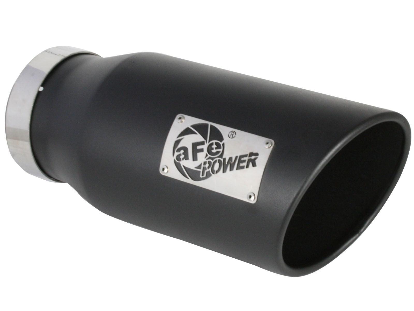 aFe ATLAS 5in DPF-Back Alum Steel Exhaust System w/ Black Tip 19-20 Ram Diesel Trucks L6-6.7L (td) tip on Bolt Motorsports