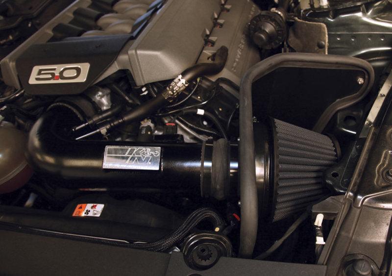 K&N Engineering K&N 2015 Ford Mustang GT 5.0L V8 Black Performance Intake Kit - BoltMotorsports