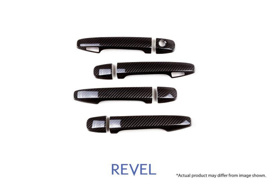 Revel Revel GT Dry Carbon Door Handle Covers (FL/FR/RL/RR) 15-18 Subaru WRX/STI - 8 Pieces - BoltMotorsports
