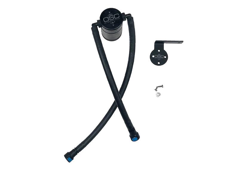J&amp;L 19-24 Chevrolet Silverado/GMC Sierra 1500 5.3L V8 Driver Side Oil Separator 3.0 - Black Anod - BOLT Motorsports