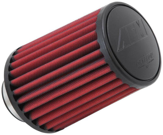 AEM Induction AEM Dryflow Air Filter - Round Tapered - 2.75in Flange ID x 5.5in Base OD x 4.75in Top OD x 7.5in H - BoltMotorsports