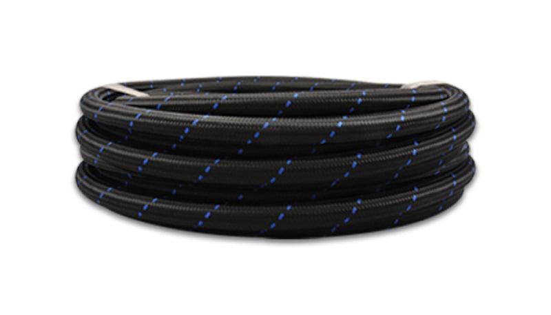 Vibrant -10 AN Two-Tone Black/Blue Nylon Braided Flex Hose (5 foot roll) - BOLT Motorsports