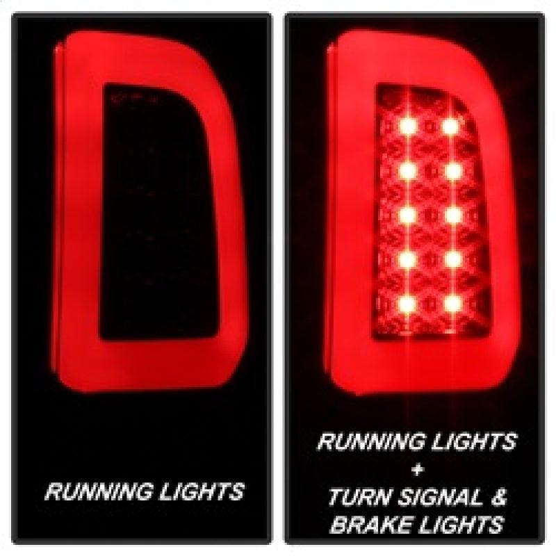 Spyder 97-03 Ford F150 Stylsd. F250 V3 Lght Bar LED Tail Lights - Blk Smk ALT-YD-FF15097V3-LBLED-BSM - BOLT Motorsports