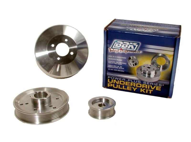 BBK 96-01 Mustang 4.6 GT Cobra Underdrive Pulley Kit - Lightweight CNC Billet Aluminum (3pc) - BOLT Motorsports