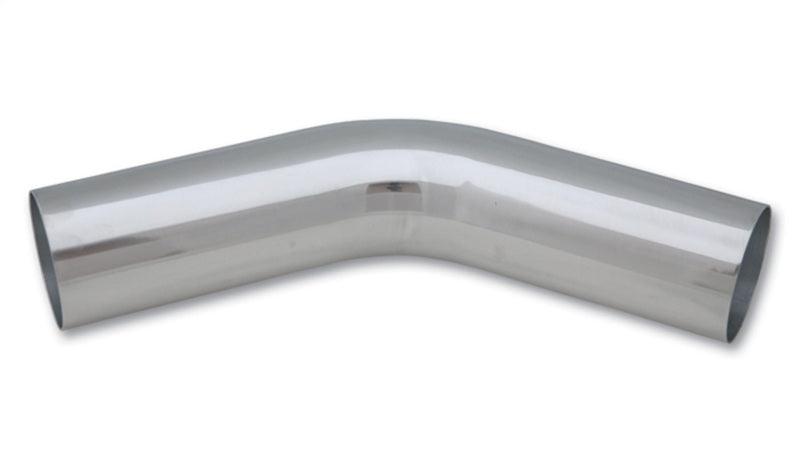 Vibrant 3.5in O.D. Universal Aluminum Tubing (45 degree bend) - Polished - BOLT Motorsports