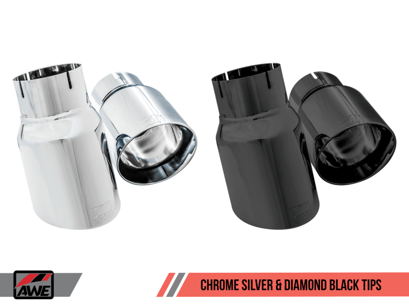 AWE Tuning Ford Focus RS Track Edition Cat-back Exhaust - Chrome Silver Tips - BOLT Motorsports