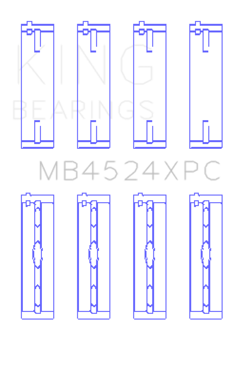 King Nissan VR38DETT (Size STD) pMaxKote Performance Main Bearing Set - BOLT Motorsports