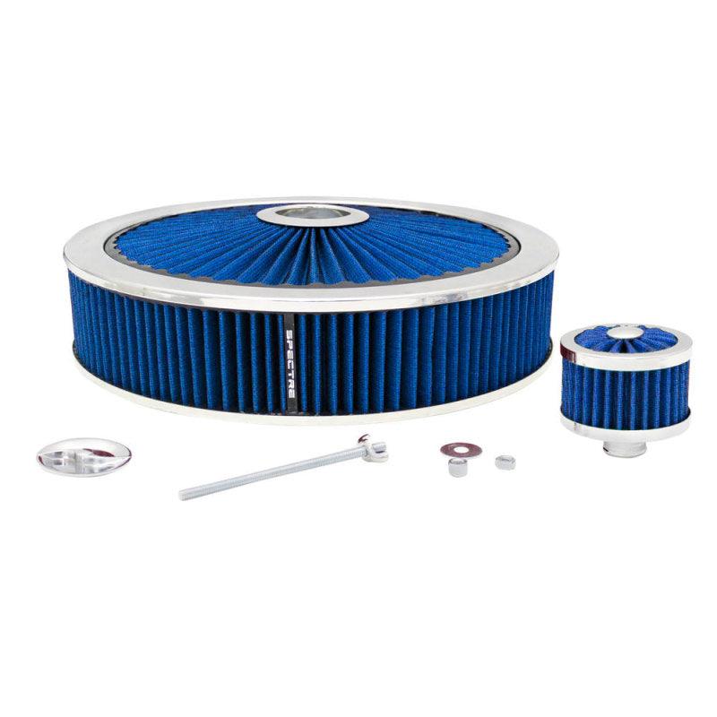 Spectre ExtraFlow Filter Custom Assembly Value Pack 14in. x 3in. - Blue - BOLT Motorsports