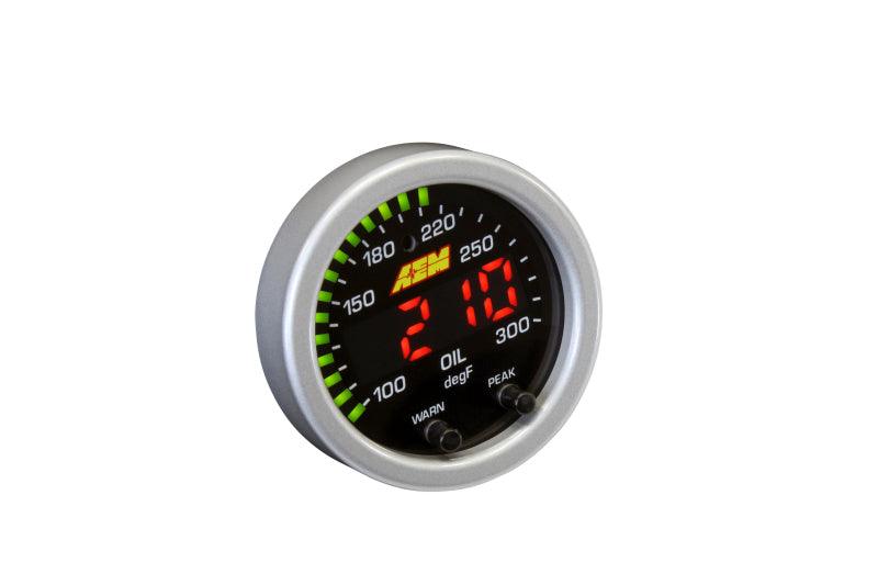 AEM X-Series Temperature 100-300F Gauge Kit (ONLY Black Bezel and Water Temp. Faceplate) - BOLT Motorsports