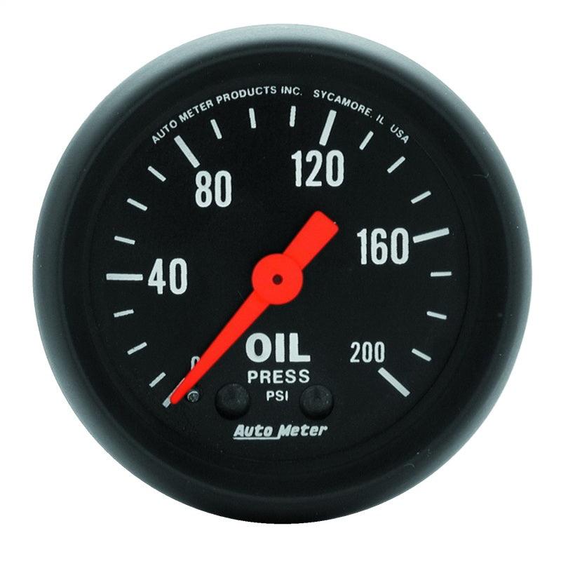 Autometer Z Series 52mm 0-200 PSI Mechanical Oil Pressure Gauge - BOLT Motorsports