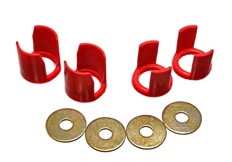 Energy Suspension 89-94 Nissan 240SX (S13) Red Rear Subframe Insert Set - a supplement to the subfra - BOLT Motorsports