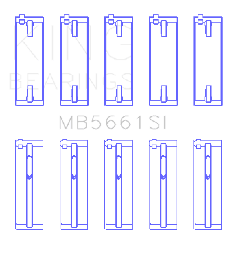 King Volkswagen AMB/BYK/BBX (Size STD) Silicon Bi-Metal Aluminum Main Bearing Set - BOLT Motorsports
