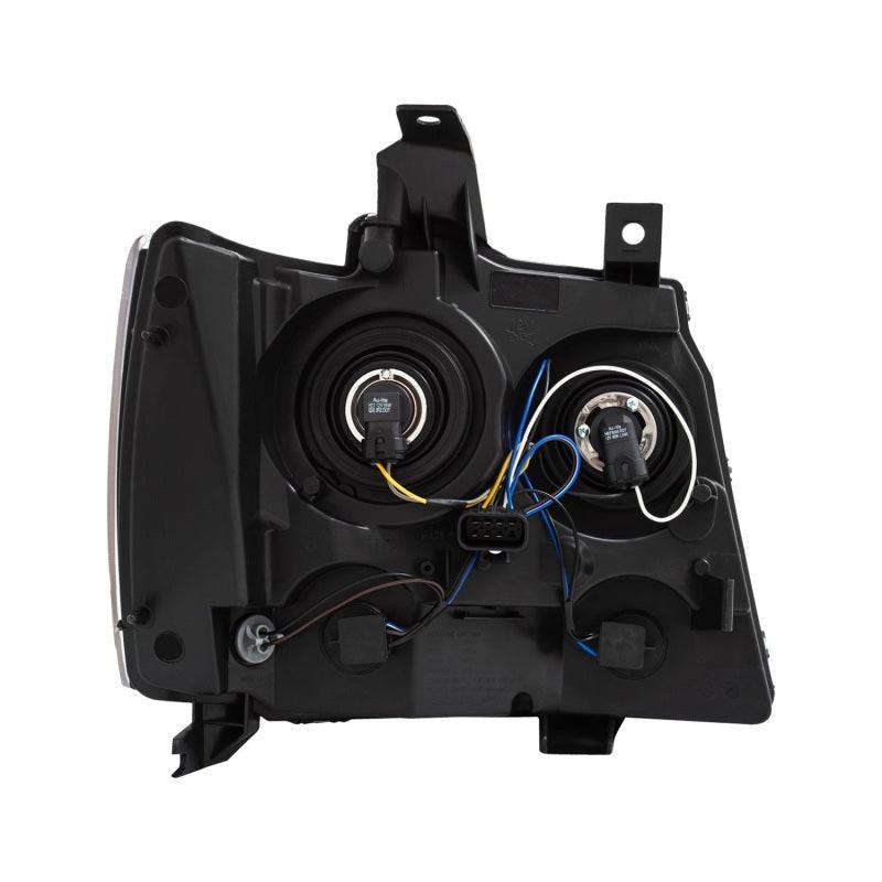 ANZO 2007-2014 Chevrolet Tahoe/Suburban Crystal Headlights Black - BOLT Motorsports