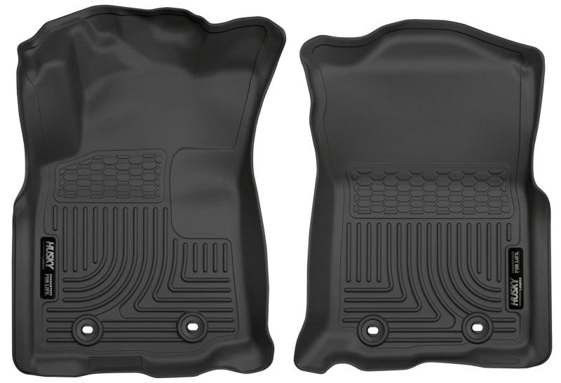 Husky Liners 2018 Toyota Tacoma Double Cab WeatherBeater Black Front Floor Liners - BOLT Motorsports