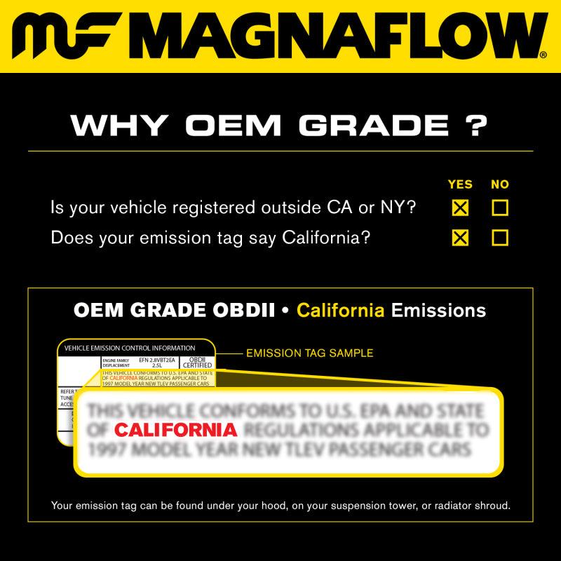 Magnaflow MagnaFlow Conv Univ 2.25in Inlet/Outlet Center/Center Round 3in Body L x 5in W x 8.75in Overall L - BoltMotorsports