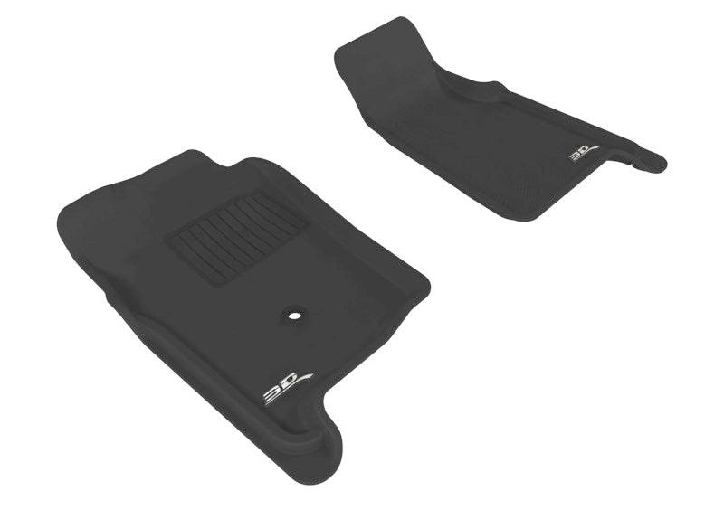 3D MAXpider 1998-2011 Ford Ranger Regular Cab/Supercab Kagu 1st Row Floormat - Black - BOLT Motorsports