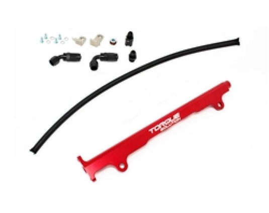 Torque Solution Torque Solution Mitsubishi Evo X Billet Aluminum Fuel Rail - Red - BoltMotorsports