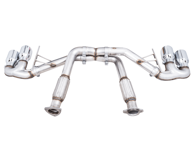 AWE Tuning 2020 Chevrolet Corvette (C8) Track Edition Exhaust - Quad Chrome Silver Tips - BOLT Motorsports