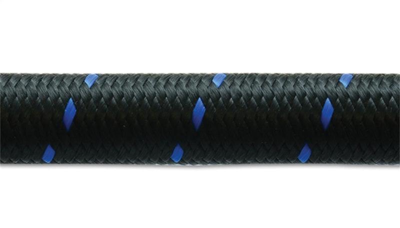 Vibrant -10 AN Two-Tone Black/Blue Nylon Braided Flex Hose (20 foot roll) - BOLT Motorsports