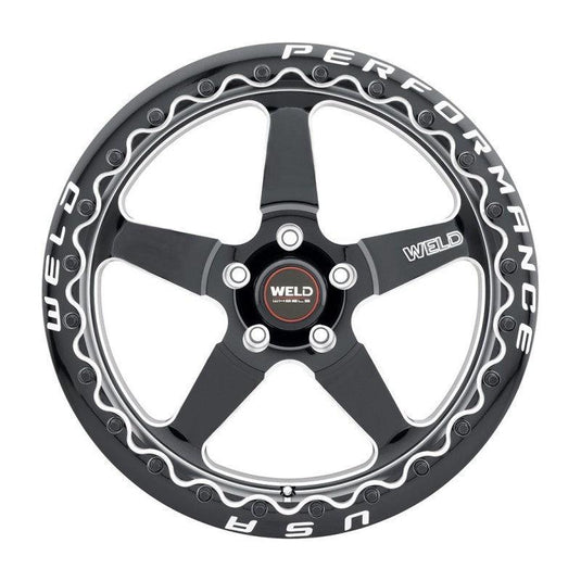 Weld Weld S904 17x11 Ventura Beadlock 5x120.65 ET43 BS7.75 Gloss BLK MIL DIA 78.1 - BoltMotorsports
