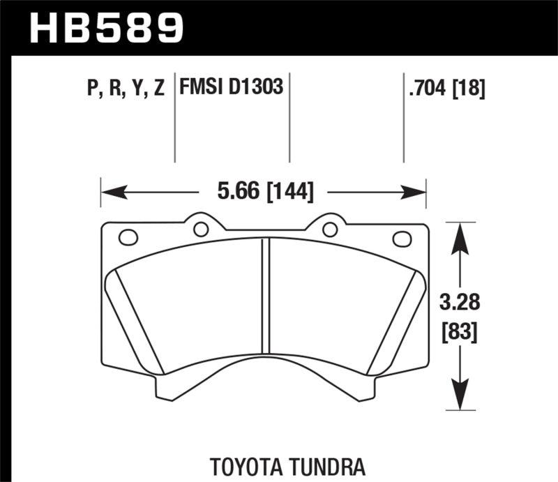 Hawk Performance 08-14 Toyota Land Cruiser Ceramic Street Front Brake Pads - BOLT Motorsports