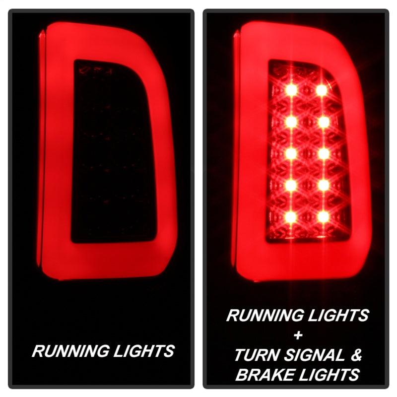 Spyder 97-03 Ford F150 Stylsd. F250 V3 Lght Bar LED Tail Lights - Blk Smk ALT-YD-FF15097V3-LBLED-BSM - BOLT Motorsports