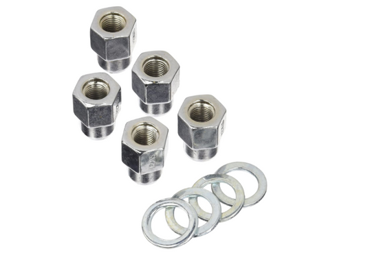 Weld Weld Open End Lug Nuts w/Centered Washers 12mm x 1.5 - 5pk - BoltMotorsports