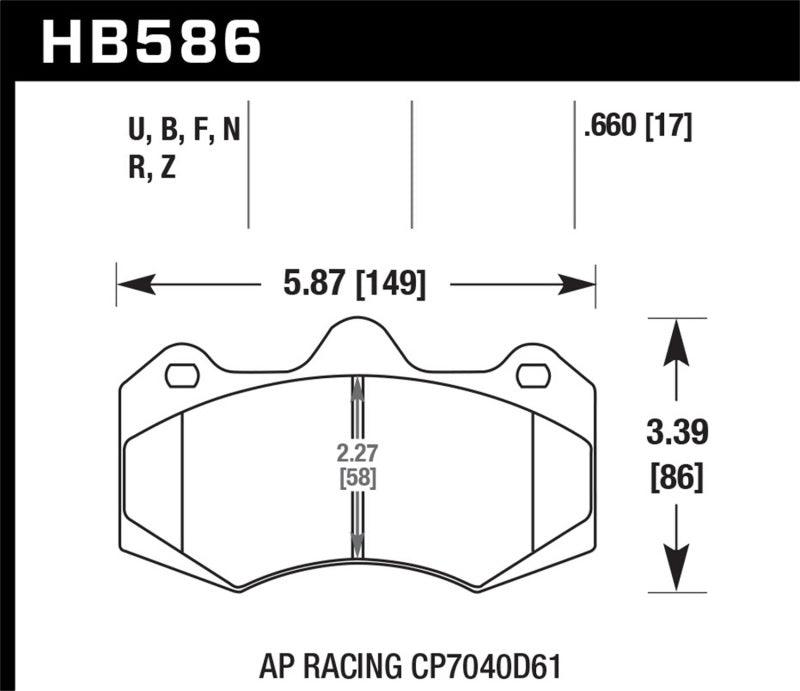 Hawk AP Racing CP7040 Performance Ceramic Street Brake Pads - BOLT Motorsports