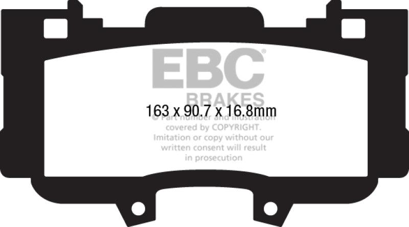 EBC 15+ Ford Mustang 2.3 Turbo Performance Pkg Yellowstuff Front Brake Pads - BOLT Motorsports