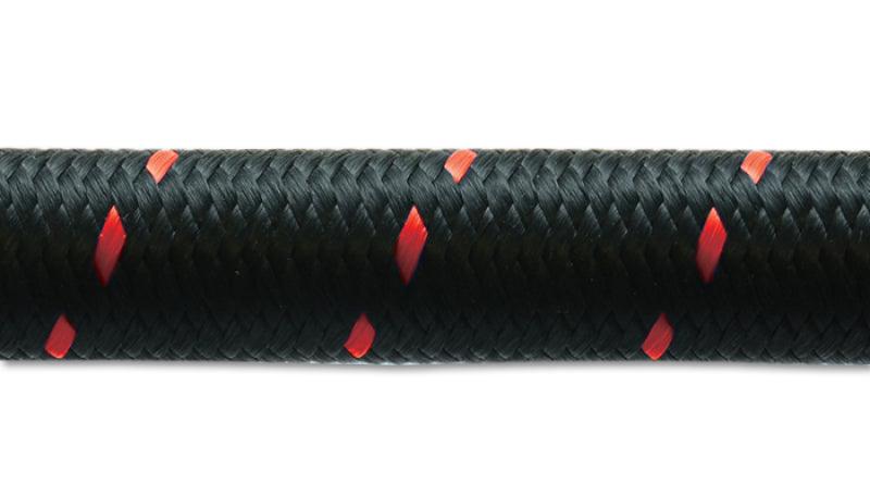 Vibrant -10 AN Two-Tone Black/Red Nylon Braided Flex Hose (10 foot roll) - BOLT Motorsports
