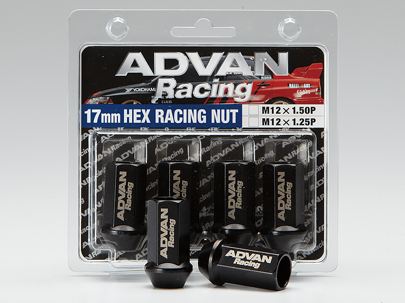 Advan Lug Nut 12X1.5 (Black) - 4 Pack - BOLT Motorsports