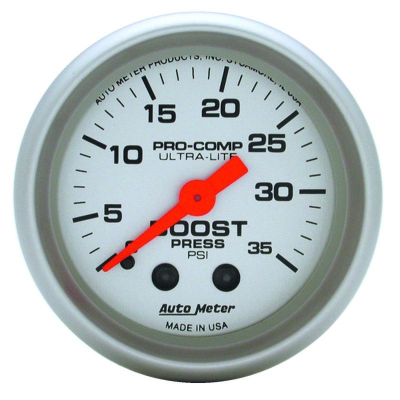 Autometer Ultra-Lite 52mm 35 PSI Mechanical Boost Gauge - BOLT Motorsports