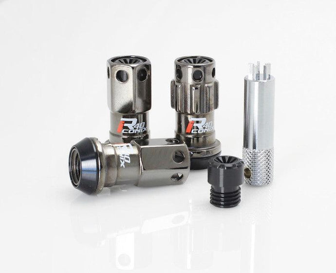 Project Kics Project Kics 12X1.50 R40 Iconix Classical Lug Nuts w/ Black Plastic Cap - 16+4 - BoltMotorsports
