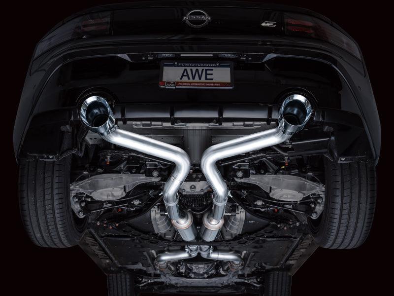 AWE Tuning AWE 2023 Nissan Z RZ34 RWD Track Edition Catback Exhaust System w/ Chrome Silver Tips - BoltMotorsports