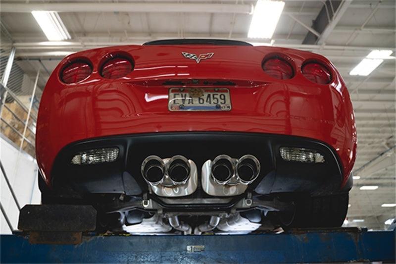 CORSA Performance - 06-13 Chevy Corvette C6 Z06 7.0L / 09-13 ZR1 6.2L Polished AxleBack Exhaust w/4.5in Twin Tips on BOLTMotorsports