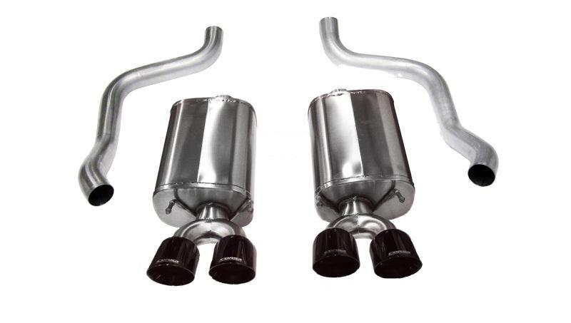 CORSA Performance - 09-13 Chevrolet Corvette C6 6.2L V8 Black Sport Axle-Back Exhaust on BOLTMotorsports