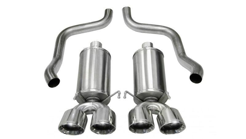 CORSA Performance - 09-13 Chevrolet Corvette C6 6.2L V8 Polished Xtreme Axle-Back Exhaust on BOLTMotorsports