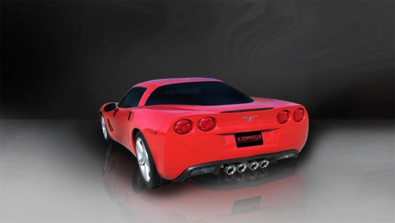 CORSA Performance - 09-13 Chevrolet Corvette C6 6.2L V8 Polished Xtreme Axle-Back Exhaust on BOLTMotorsports