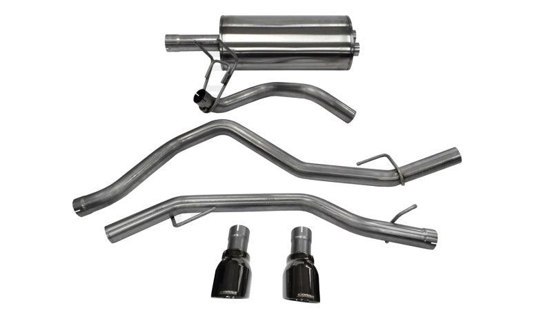 CORSA Performance - 09-14 Dodge Ram 1500 4.7L/5.7L V8 Quad/Crew Cab/Short Bed Black Dual Rear Exit Cat-Back Exhaust on BOLTMotorsports