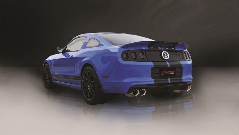 CORSA Performance - 13-13 Ford Mustang Shelby GT500 5.8L V8 Polished Sport Axle-Back Exhaust on BOLTMotorsports