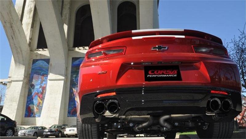 CORSA Performance - 2016 Chevrolet Camaro SS 6.2L V8 2.75in Black Sport Axle-Back Exhaust on BOLTMotorsports